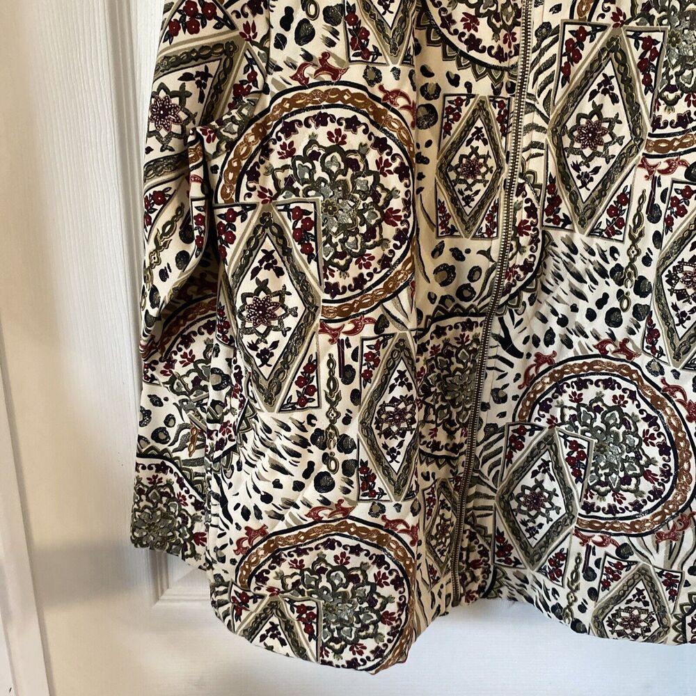 G.W. Of Graff Jacket Women’s Size M Medium Quilted Light Zip Up Floral Pockets - Picture 4 of 15